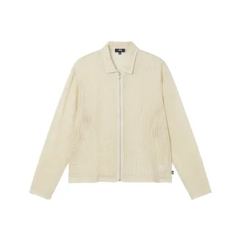 Stussy Cotton Mesh Zip Long Sleeve Shirt