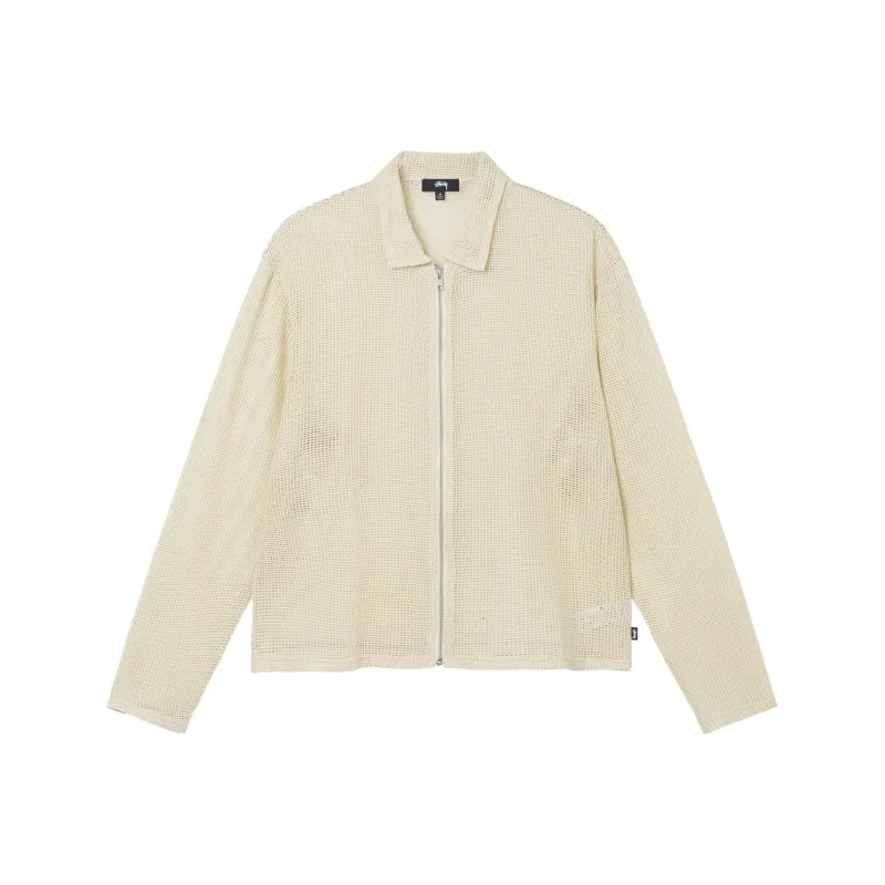 Stussy Cotton Mesh Zip Long Sleeve Shirt-0