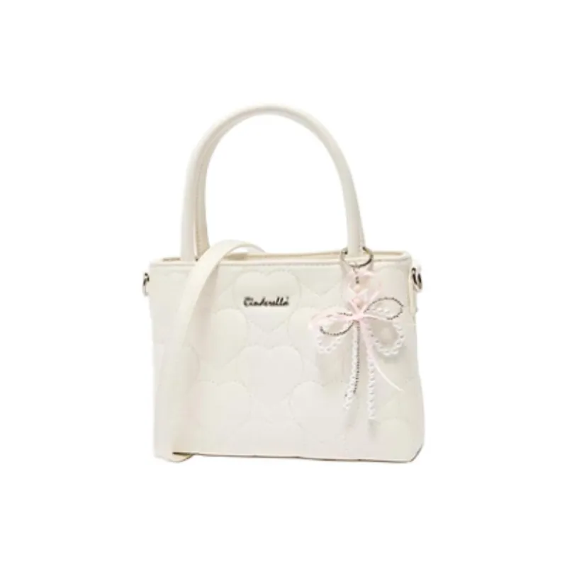 Three Blessings PU Shoulder Bag, Crossbody Bag, Handbag Medium Size Women's Beige-1