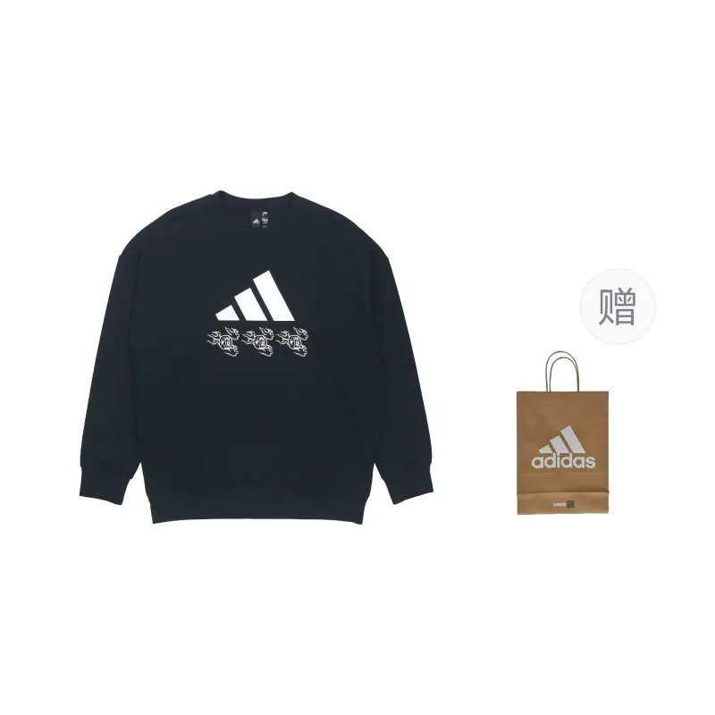 Adidas Sweatshirt Men's Black Shopping Bag Included-0