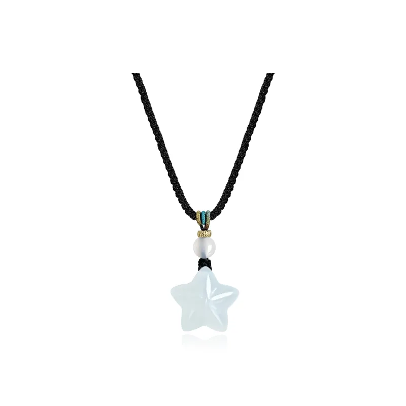 Tang Zhi Natural Serpentine Jade Necklaces Unisex-0
