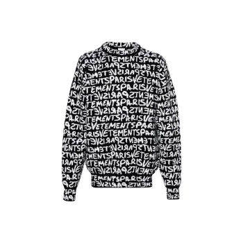Vetements Intarsia-knit Logo Wool Jumper