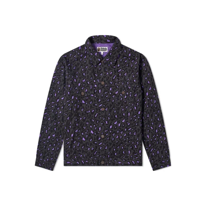 A BATHING APE Jackets Men Purple & Gray-0