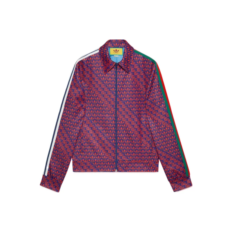 GUCCI X Adidas Double G And Trefoil Print Jacket-0