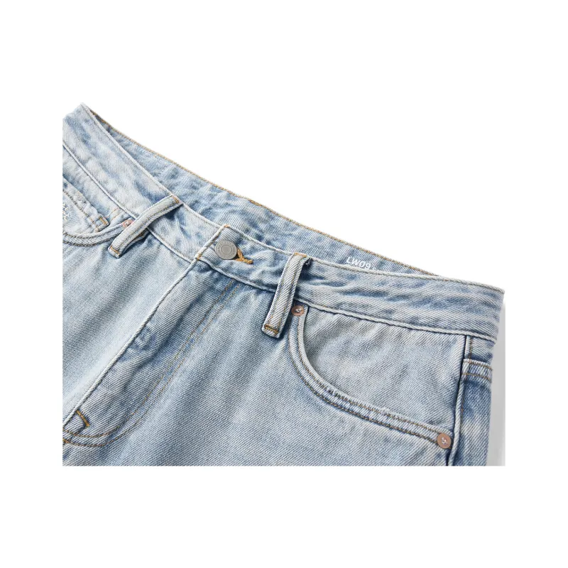 SIMWOOD Jeans Men's Washable Light Blue Plain-2