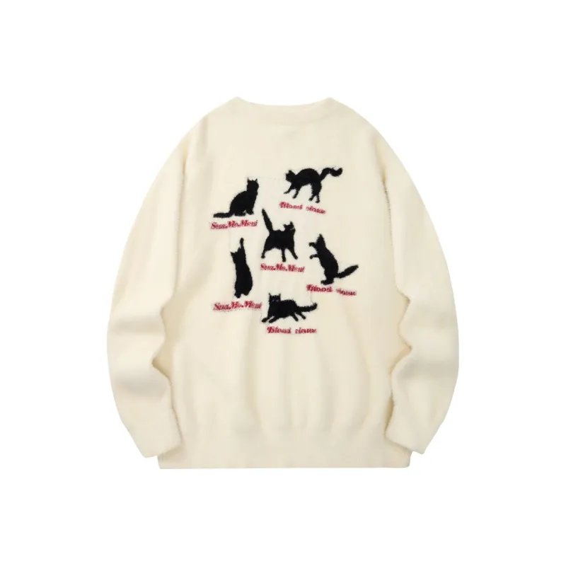 Suamoment Casual Loose Fit Wool Knitwear Unisex-4