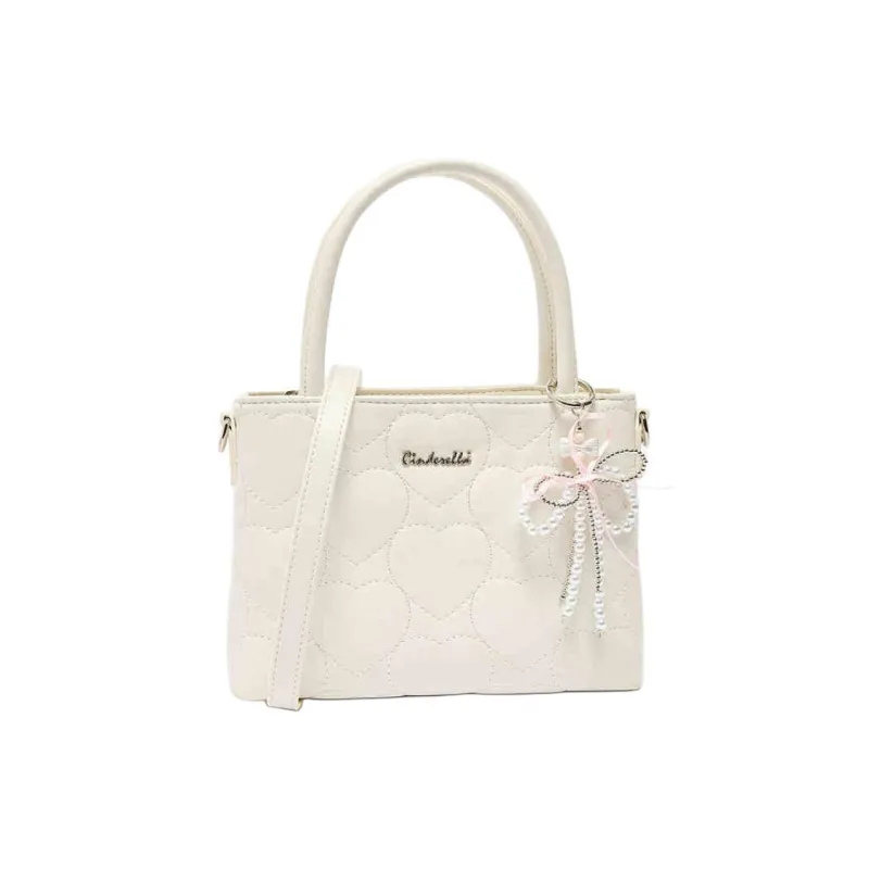 Three Blessings PU Shoulder Bag, Crossbody Bag, Handbag Medium Size Women's Beige-0