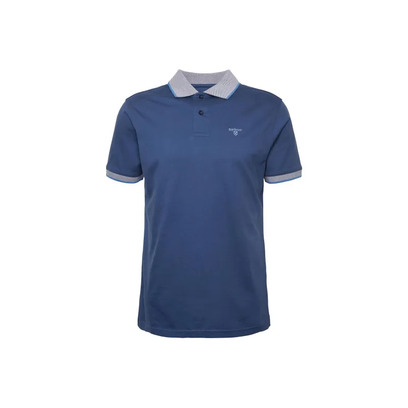 BARBOUR SS24 Polo Shirt Men's Dark Denim Color-0