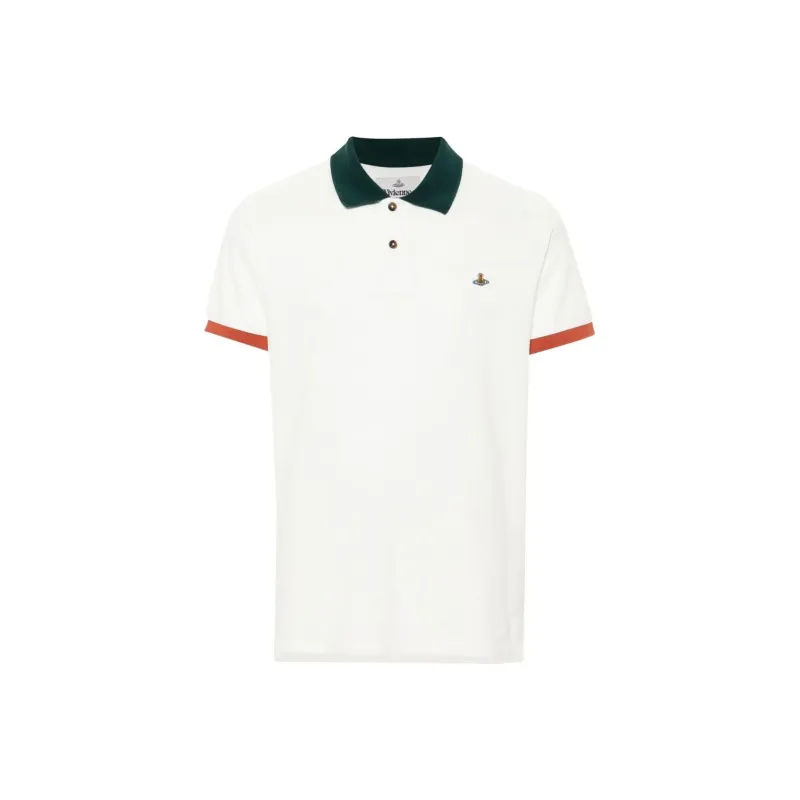 Vivienne Westwood Orb Embroidered Short Sleeved Polo Shirt-0