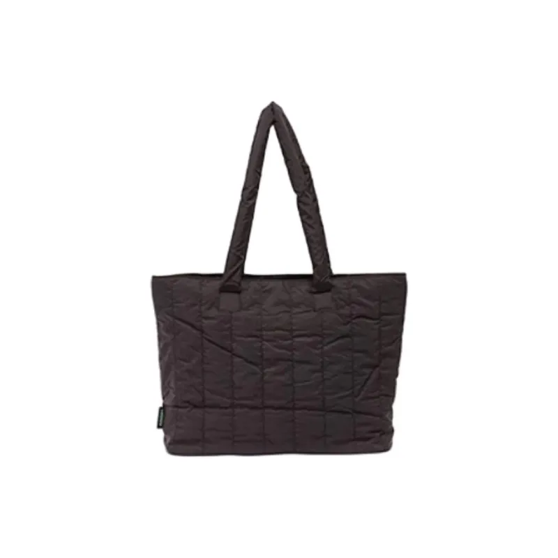 Three Blessings Fabric Tote Bag, Shopping Bag, Shoulder Bag Medium Size Women's Black/White-2