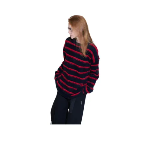 CasseSango x ANTERIORLOVED Sweater Unisex Red Black Stripes