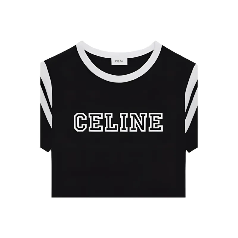 CELINE Loose T shirt In Cotton Jersey-2