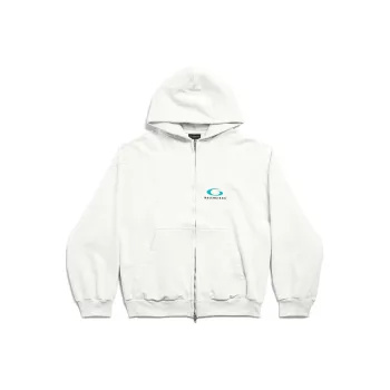 Balenciaga Logo Printed Zip Up Jacket