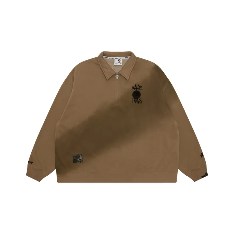 Aape Embroidered Logo Long sleeve Polo Shirt-0