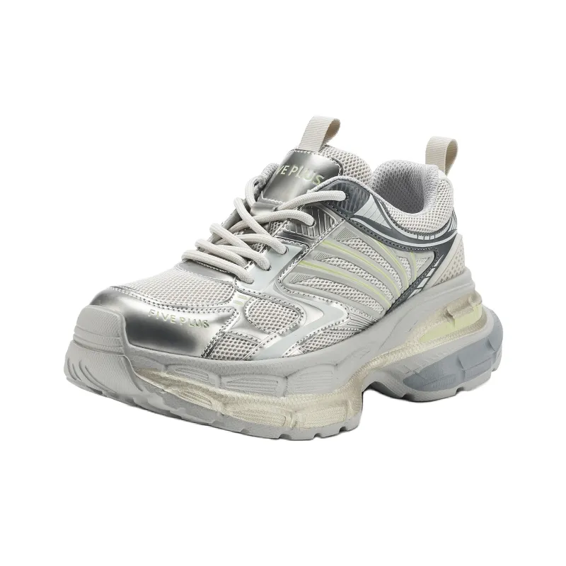 FIVE PLUS Low Top Chunky Sneakers Women's Apricot-1