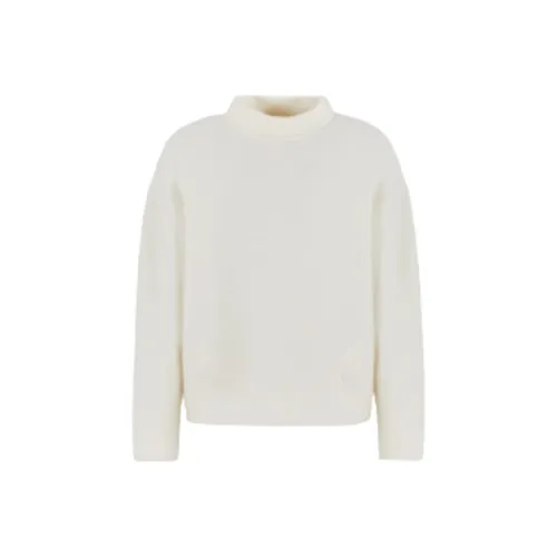 EMPORIO ARMANI Virgin Wool Mock neck Jumper In A Links stitch Motif