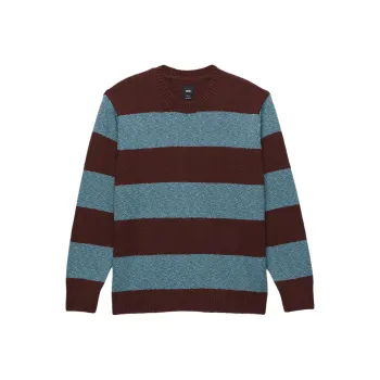 Vans Darby Stripe Crew Knitwear Men's Bitter Chocolate / Sapphire