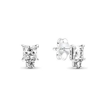 Pandora Stud Earrings Women's Silver