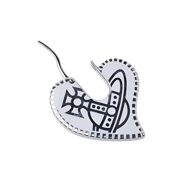 Vivienne Westwood Platinum Resin Earrings Women's Silver-5