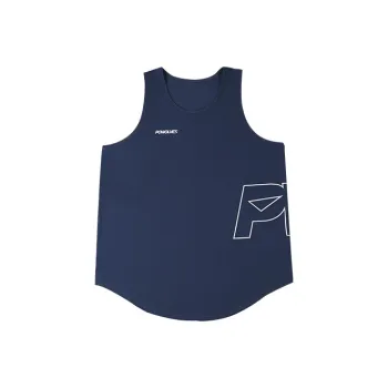 Powolves Tank Tops Unisex Navy Blue