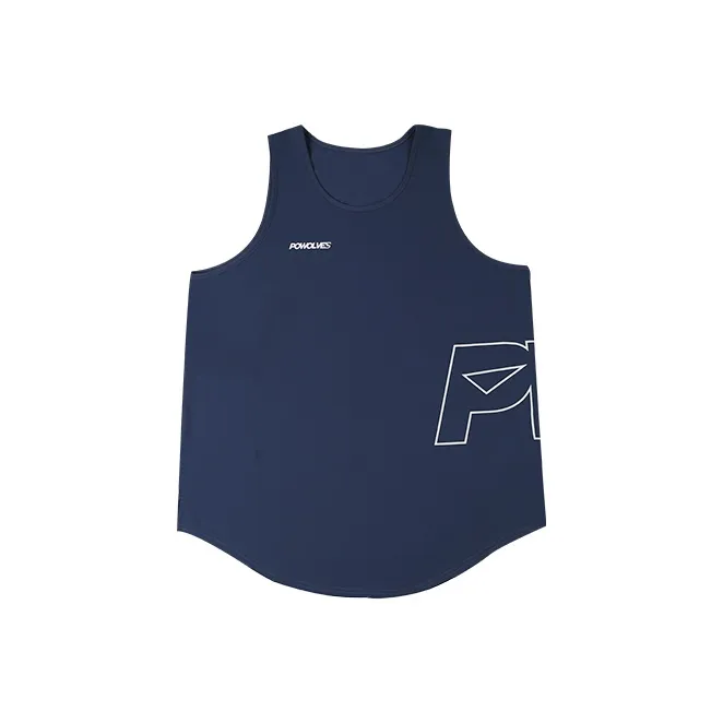 Powolves Tank Tops Unisex Navy Blue-0