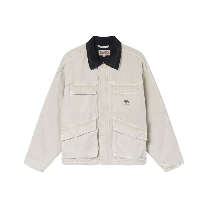 Stussy Washed Canvas Shop Jacket - POIZON
