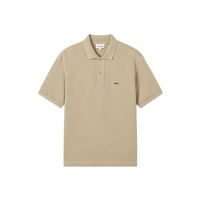 LACOSTE Polo Shirt Men's Milk Coffee-0