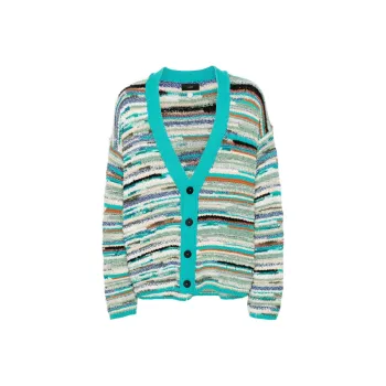 Alanui Madurai Striped V Neck Cardigan