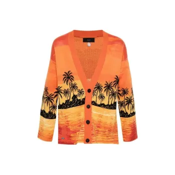 Alanui Kerala Sunset V Neck Cardigan