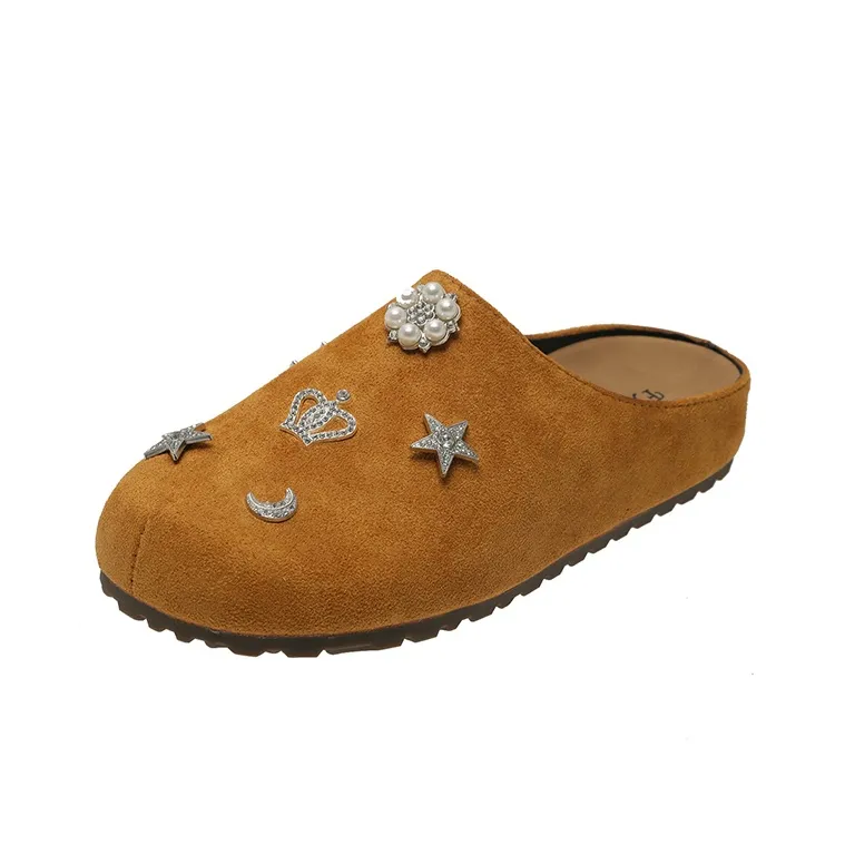 CZRSK Abrasion Resistant Slip Resistant Quiet Closed Toe Slippers Women's-10