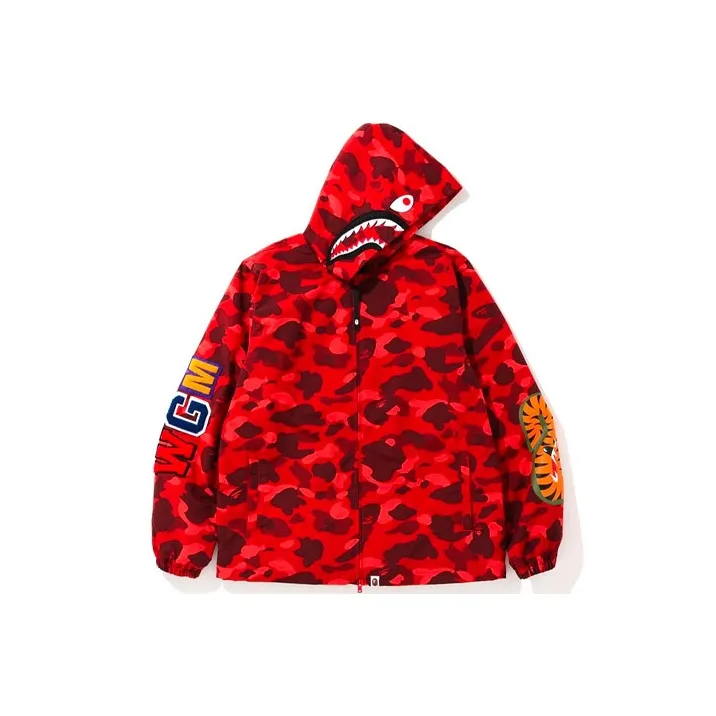 Bape Color Camo Wgm Shark Hoodie Jacket-1