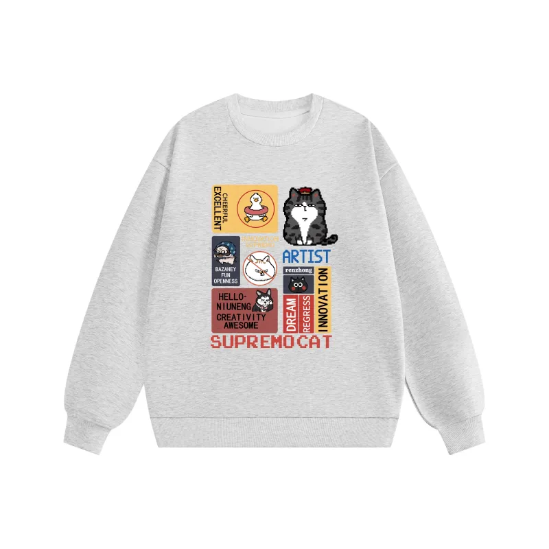 Supremo Cat Sweatshirts Unisex-10