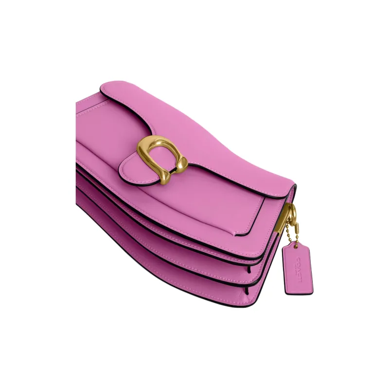 COACH Tabby Glove Tanned Leather One Shoulder Handbag Women's Fuchsia-4