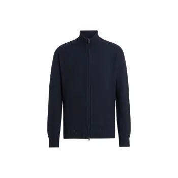 Ermenegildo Zegna Full Zip Ribbed Knit Cardigan