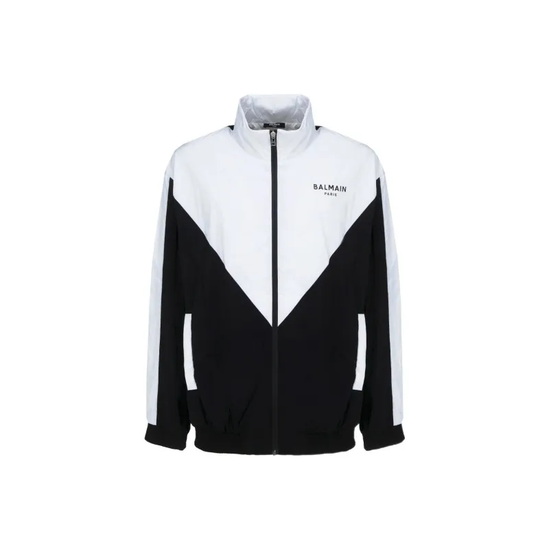 BALMAIN Logo Print Multi Cut Track Jacket-0