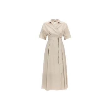 'S MAX MARA Short Sleeved Dress Women's Beige