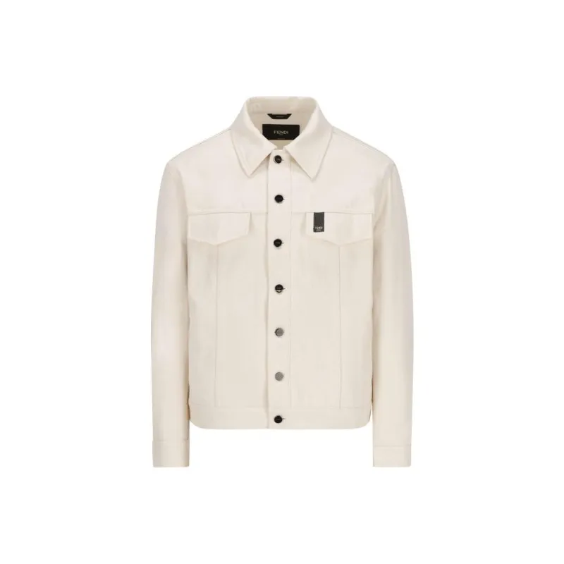 FENDI SS22 Jackets Coats Men's White-0