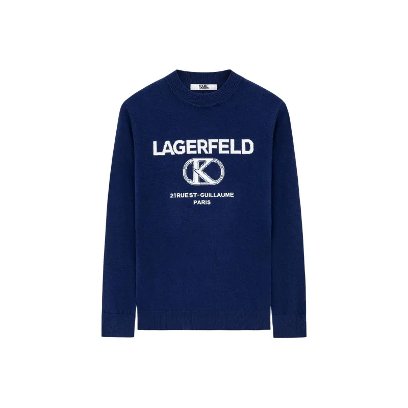 KARL LAGERFELD FW24 Sweater Men's Sea Blue-0