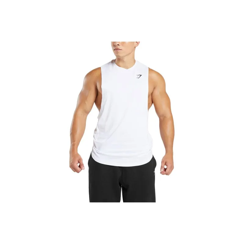 GYMSHARK Tank Tops Men White-0