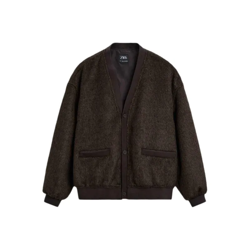 ZARA Sweaters Men Brown-0