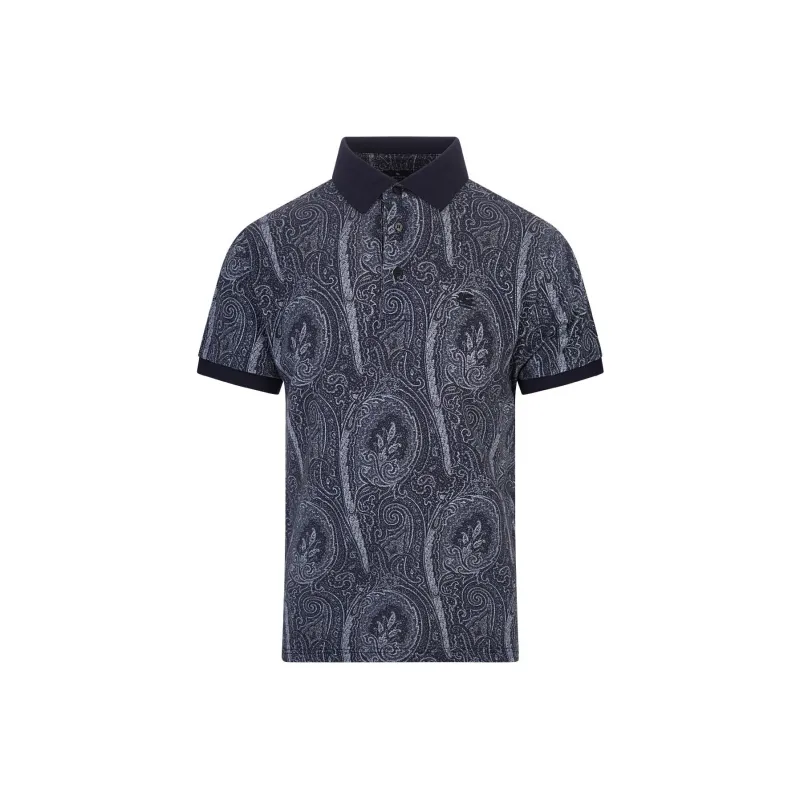ETRO Paisley Printed Short Sleeved Polo Shirt-0