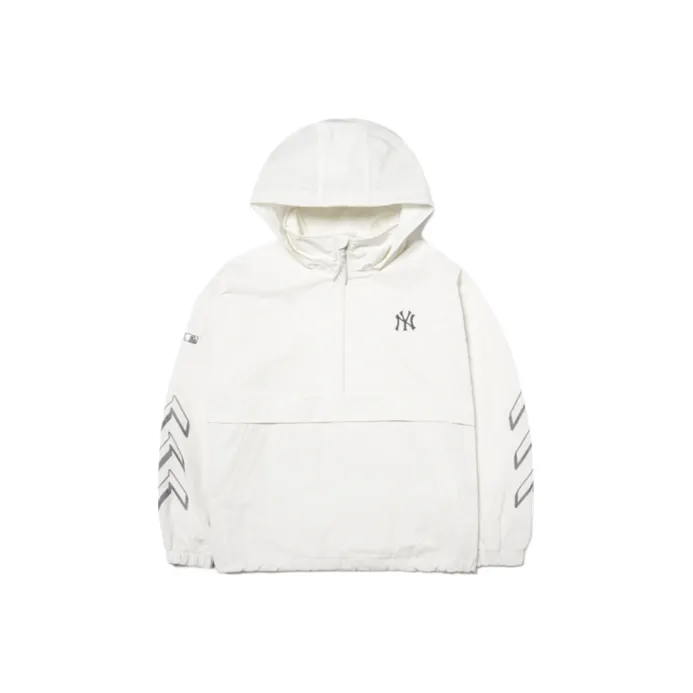 MLB New York Yankees Jacket Unisex Ivory White-0