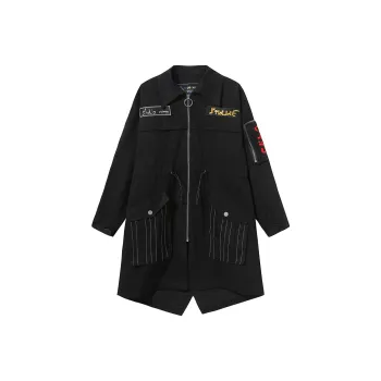 Clubxxhh Loose Fit Thickened Jacket Unisex Black