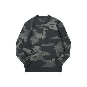 HLA Runway Same Style Crew Neck Pullover Jacquard Soft Knitwear Men's