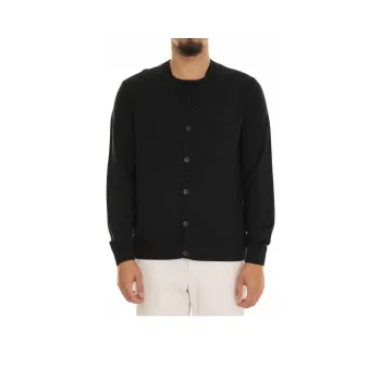 HUGO BOSS Avac Logo Embroidered Knitted Cardigan