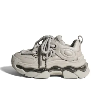 GARDEN CAT Slip Resistant Height Increasing Low Top Chunky Sneakers Women's Elephant Gray