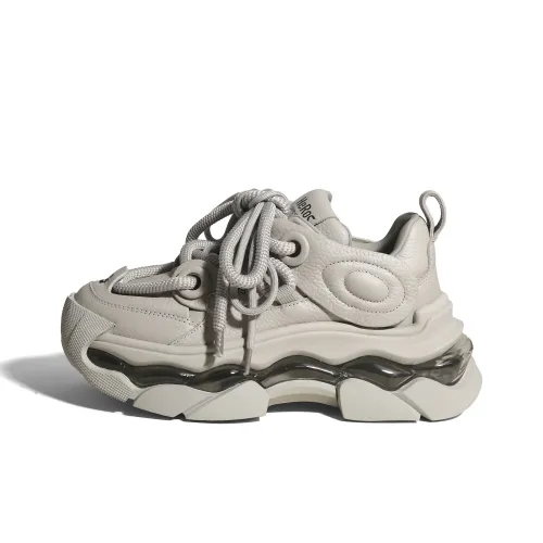 GARDEN CAT Slip Resistant Height Increasing Low Top Chunky Sneakers Women's Elephant Gray
