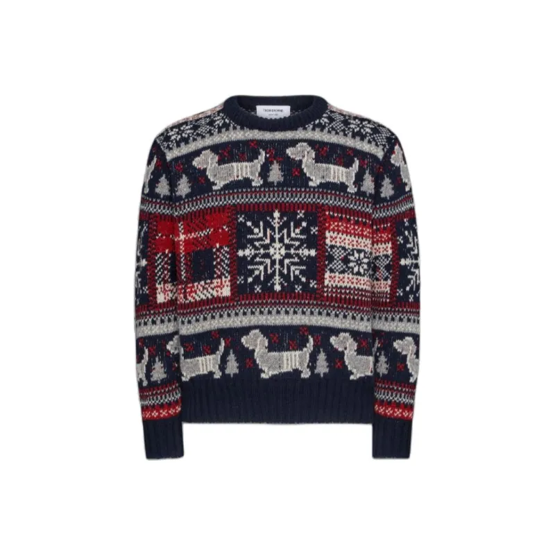 THOM BROWNE Fair Isle Intarsia Jumper-0