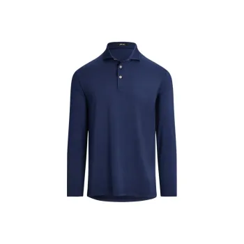 Ralph Lauren FW24 Polo Shirt Men Elegant Dark Blue