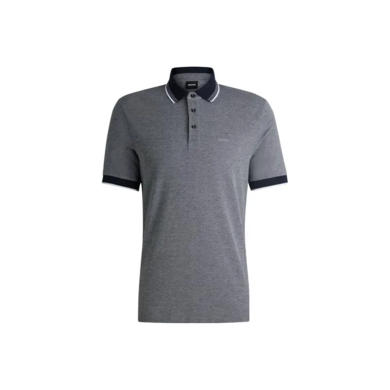 HUGO BOSS Logo Embroidered Short Sleeved Polo Shirt-0